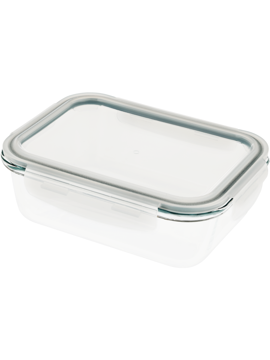 Glass Container With Clip-On Lid