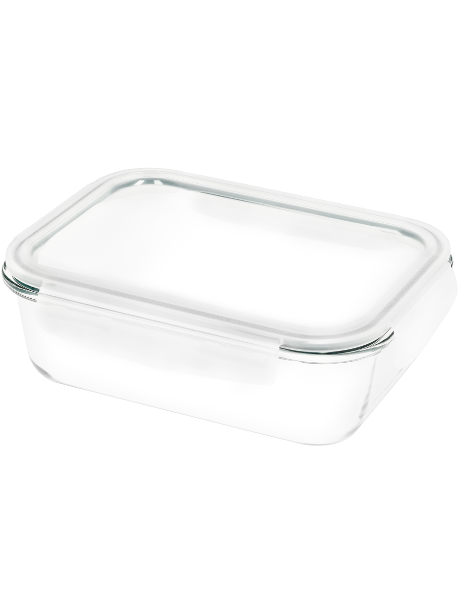 Glass Container With Clip-On Lid