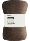 Medium Weight Plain Velvet Plush Blanket Double (1)