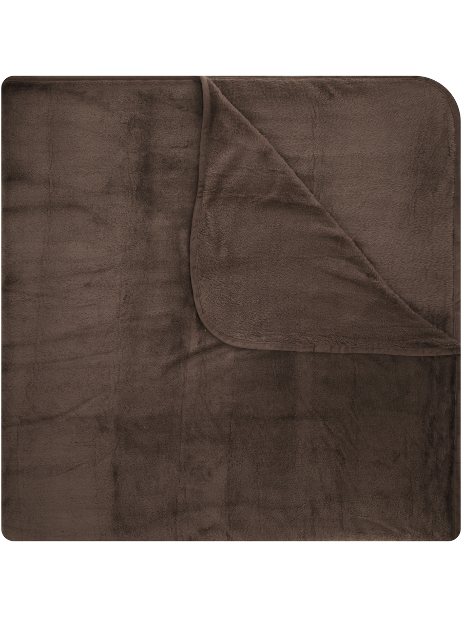 Medium Weight Plain Velvet Plush Blanket Double
