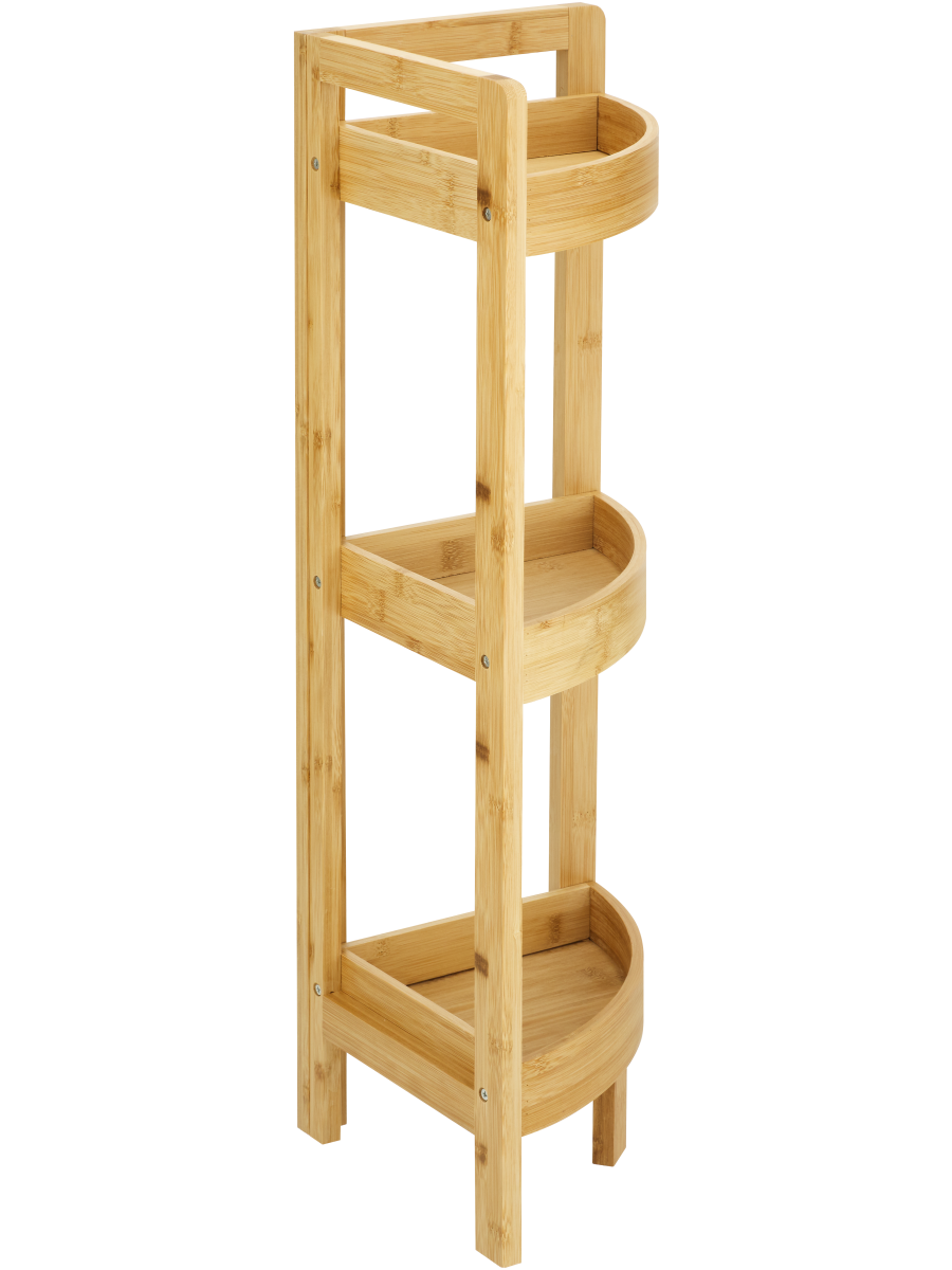 3 Shelf Bamboo Corner Caddy