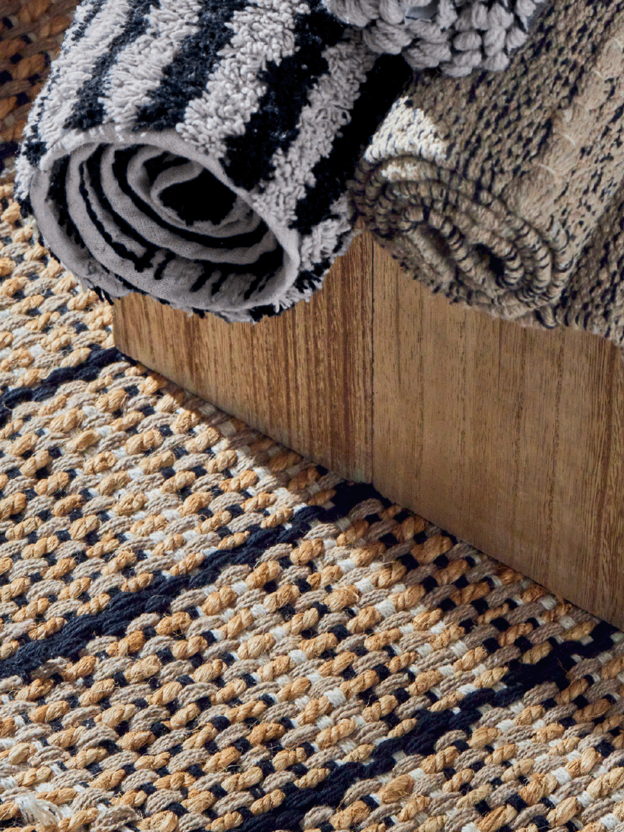 Cotton Jute Rug Natural And Black | Home | PEP