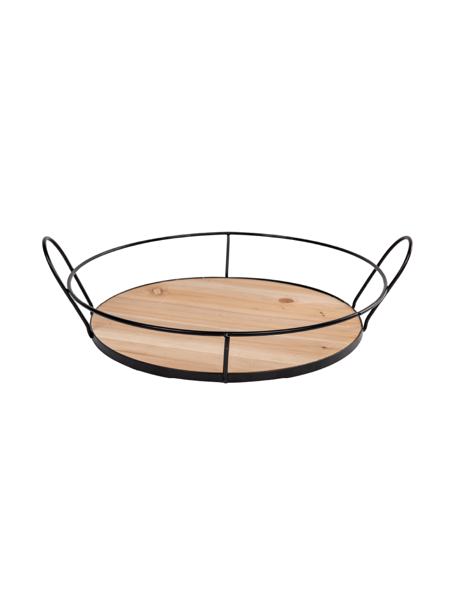 Round Wood Serving Tray