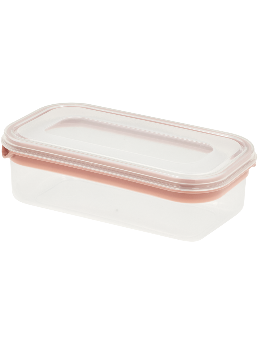 Pink Stripe Rectangular Container