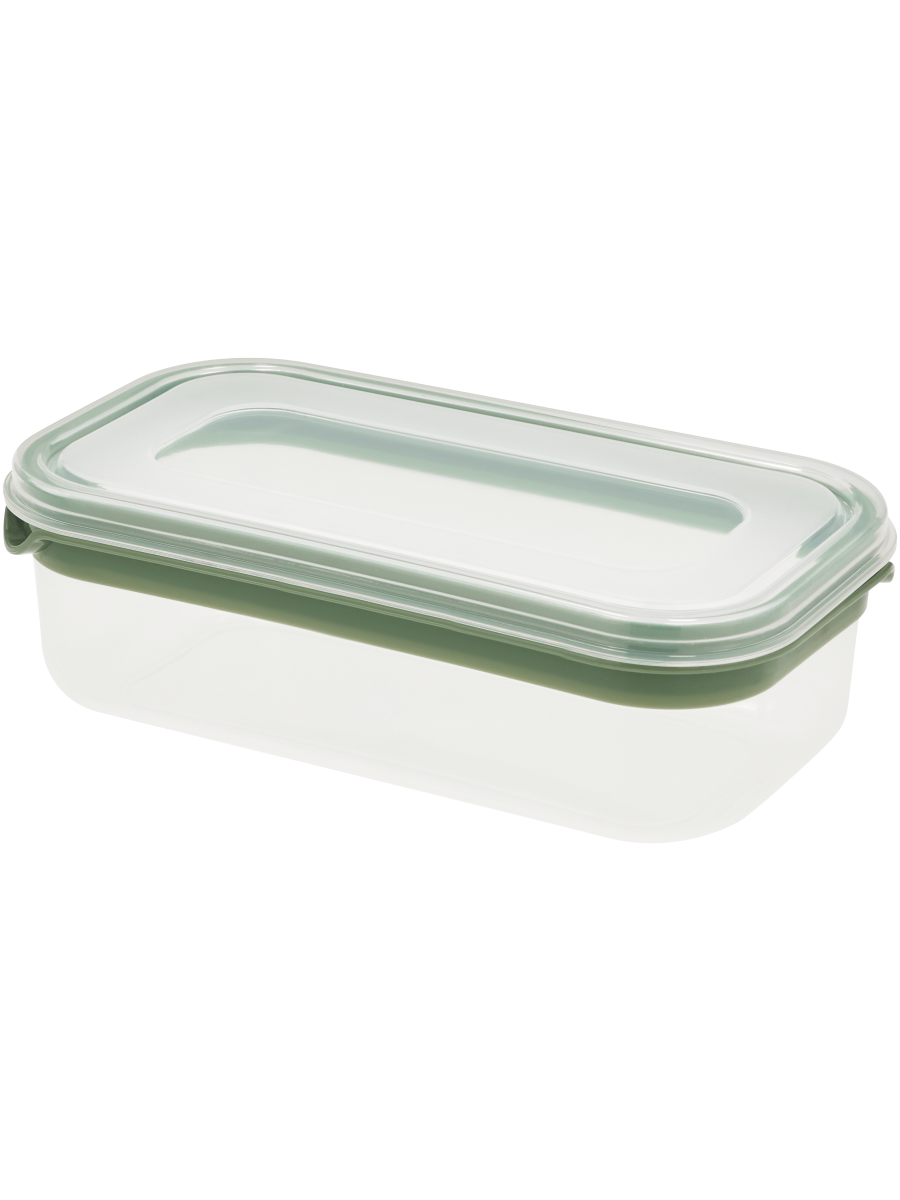 Green Stripe Rectangular Container