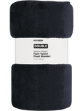 Medium Weight Plain Velvet Plush Blanket Double (1)