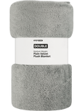 Medium Weight Plain Velvet Plush Blanket Queen (1)