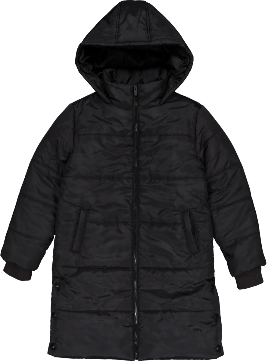Black Long Hooded Jacket