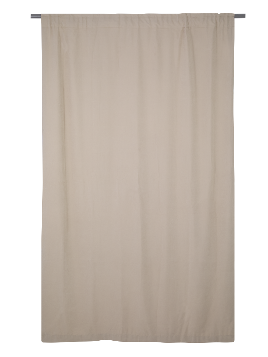 Lined Faux Suede Curtain Natural