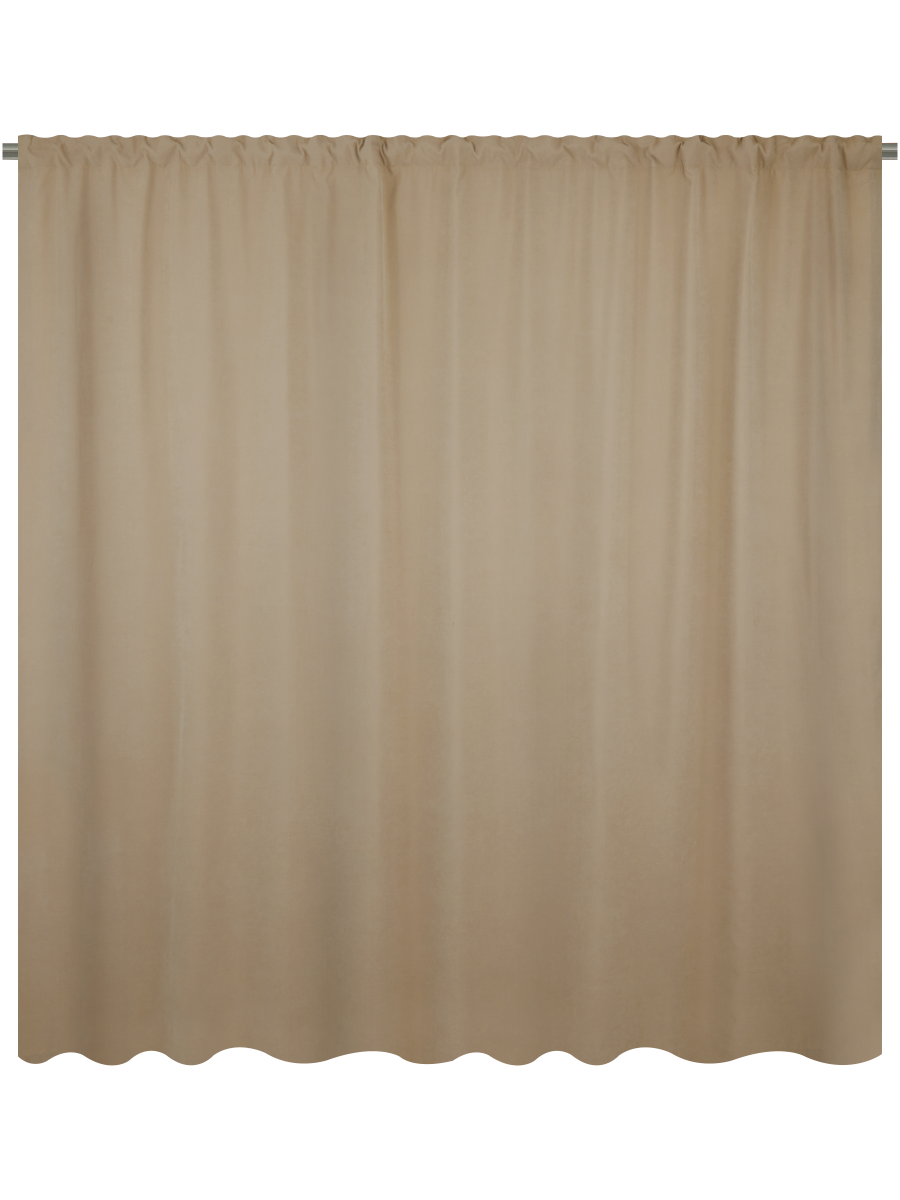 Faux Suede Taped Lined Curtain