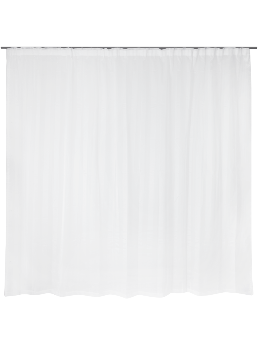 Taped Unlined Striped Sheer Curtain