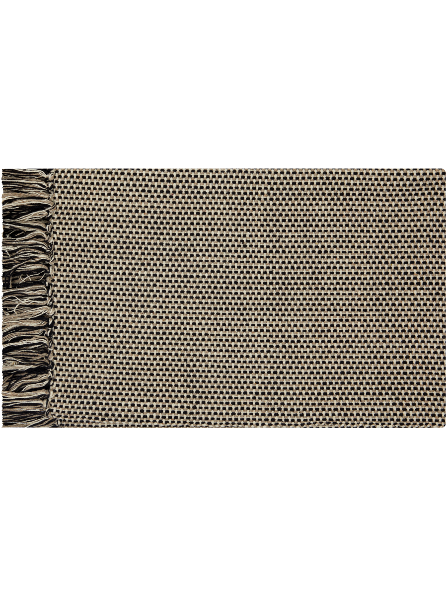 Budget Rugs Medium Beige And Black