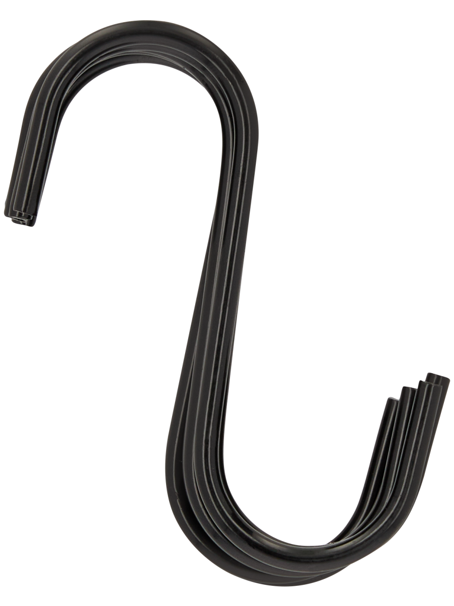 Black S Hooks 6 In Pack