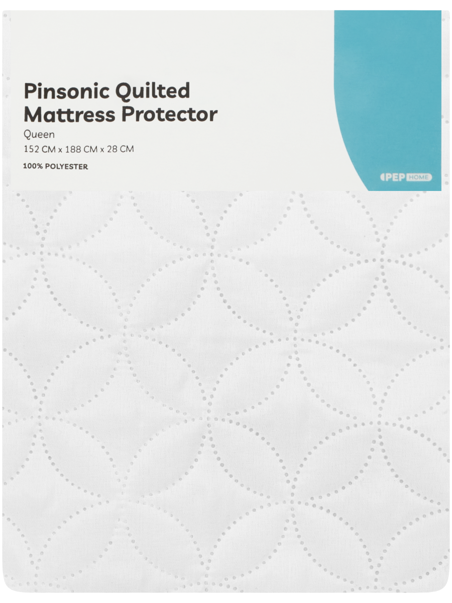 Pinsonic Quilted Mattress Protector Queen