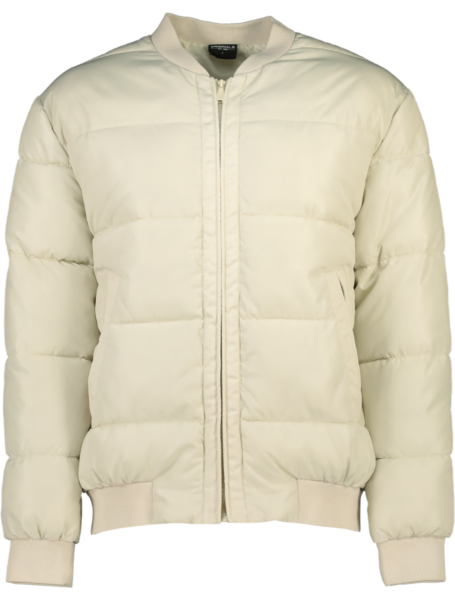 Cream Bomber Jacket