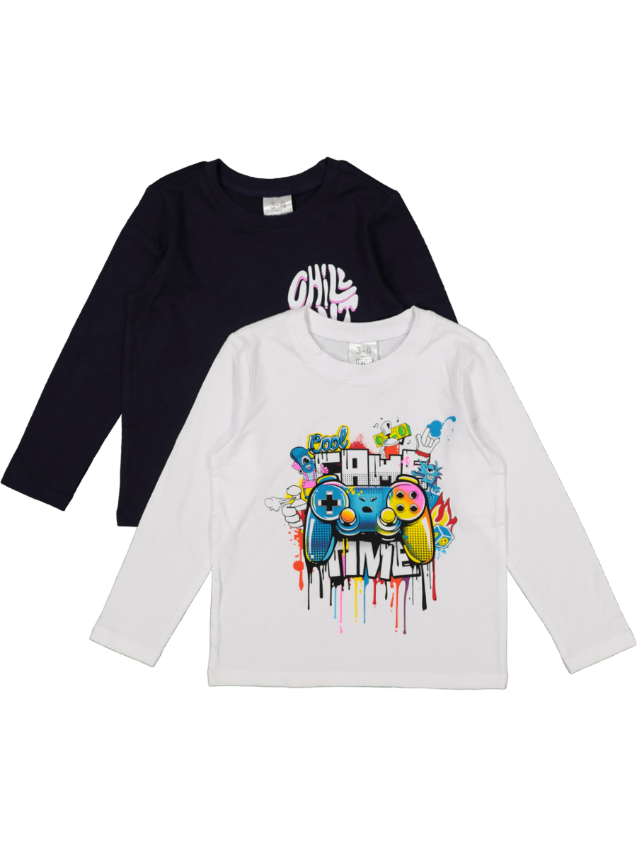 Printed 2 Pack Long Sleeve T-Shirts