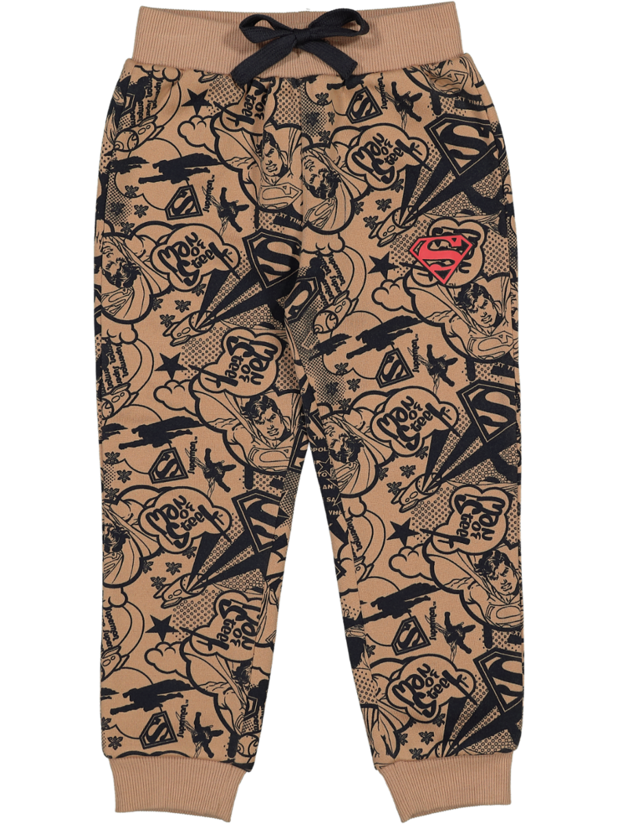 Printed Brown Superman Trackpants