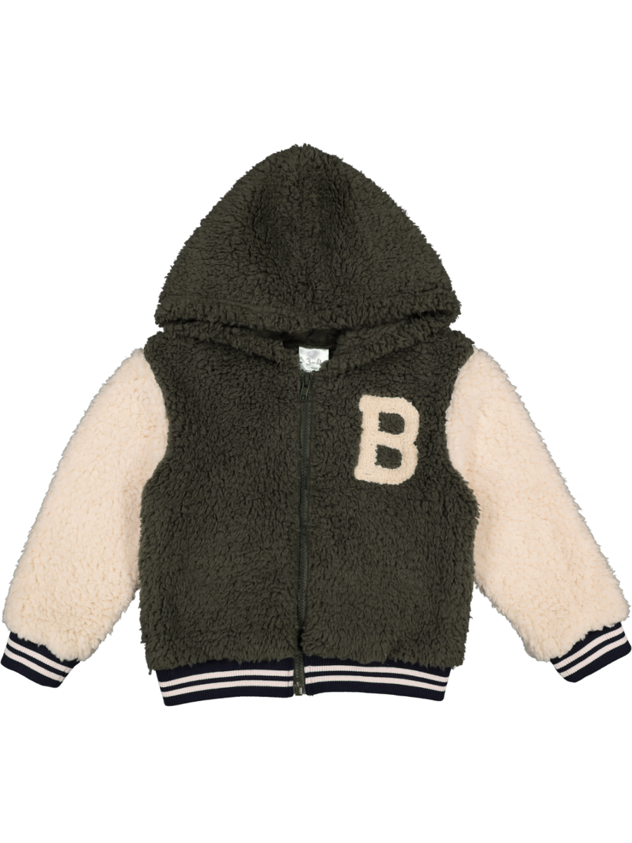 Varsity Sherpa Hoodie Jacket