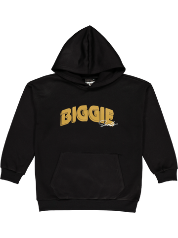 Black Biggie Printed Hoodie