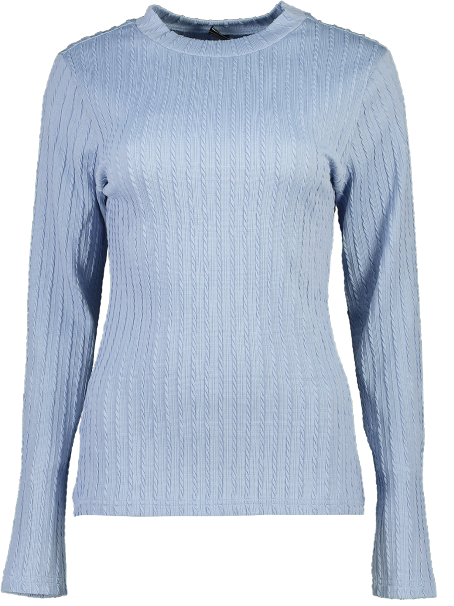 Blue Ribbed Top