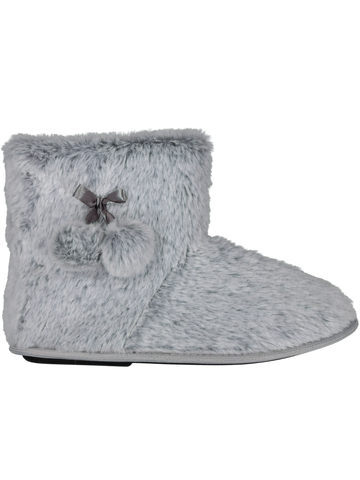 Grey Faux Fur Bootie