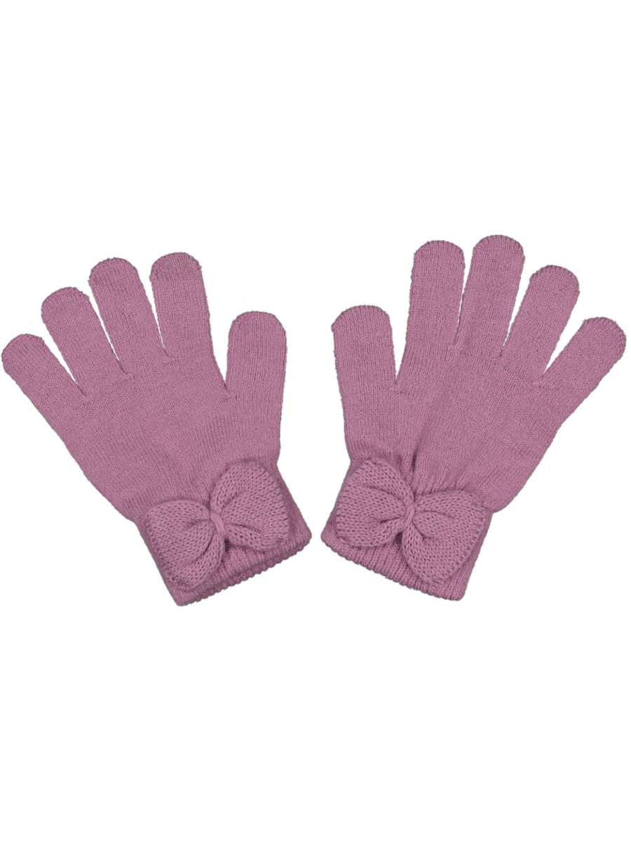 Dusty Pink Bow Gloves
