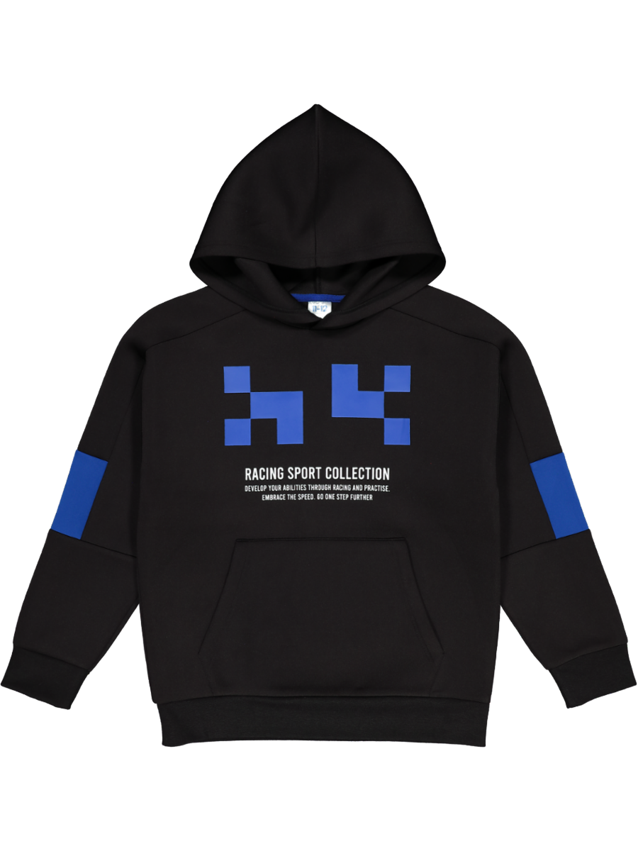 Black Graphic Hoodie