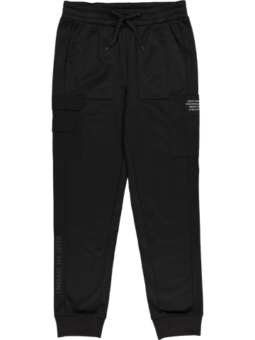 Black Cargo Track Pants