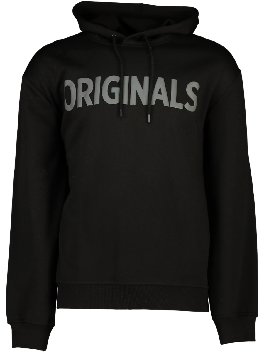 Black Printed Hoodie