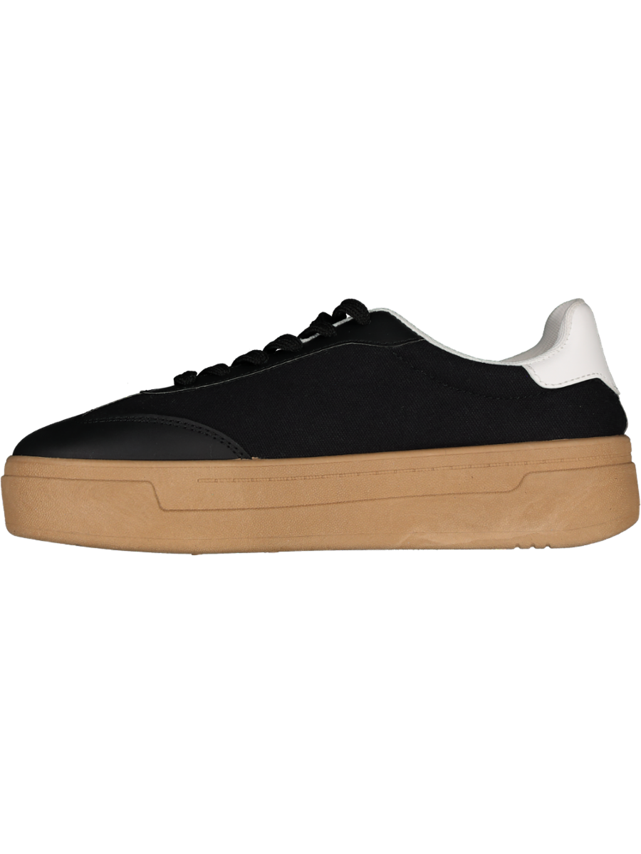 Black Lace Up Canvas Sneaker