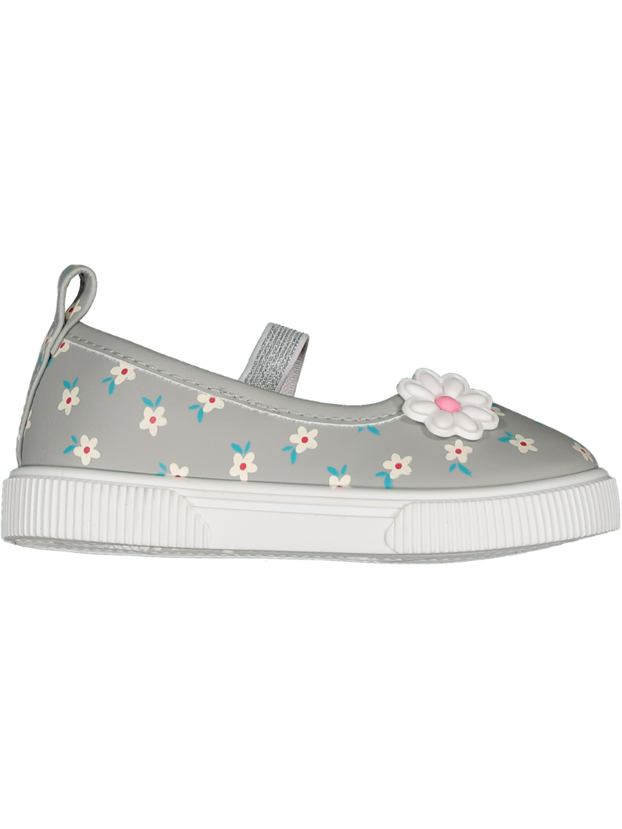 Grey Petal Print Slip On
