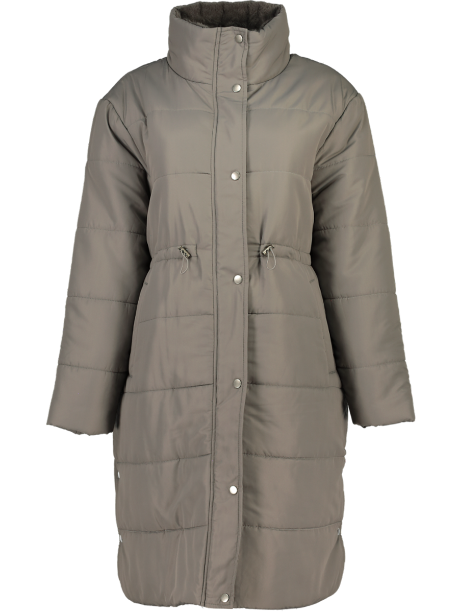 Long Grey Puffer Jacket