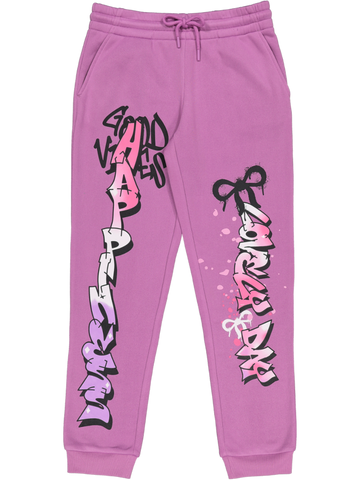 Graphic Pink Track Pants