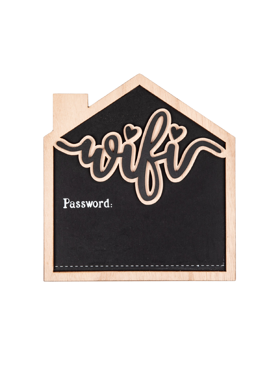Wooden Wifi Password Ornament