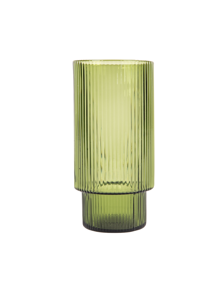Tall Green Glass Tumbler