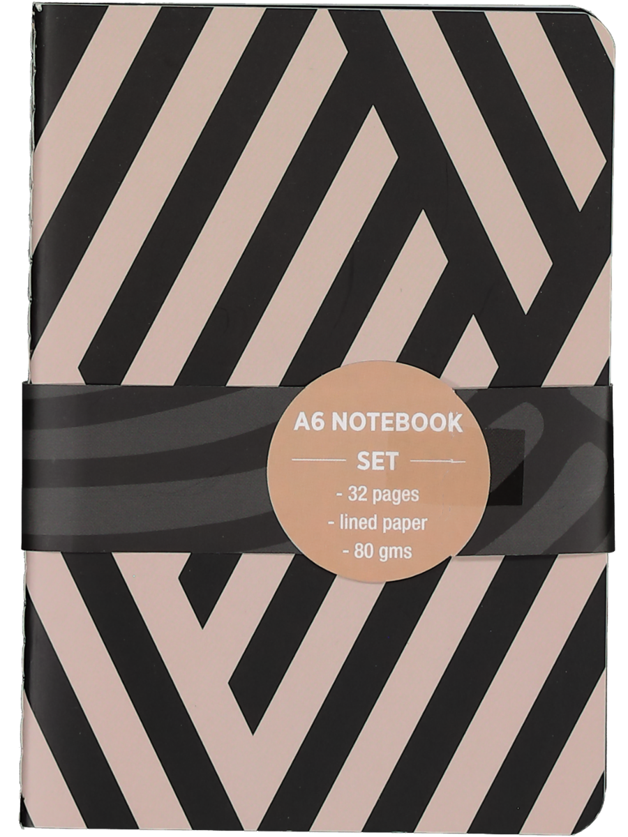 A6 Natural Notebook Set 3 Piece