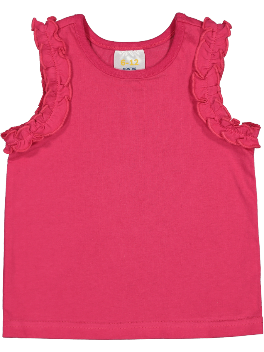 Pink Basic Flared Vest