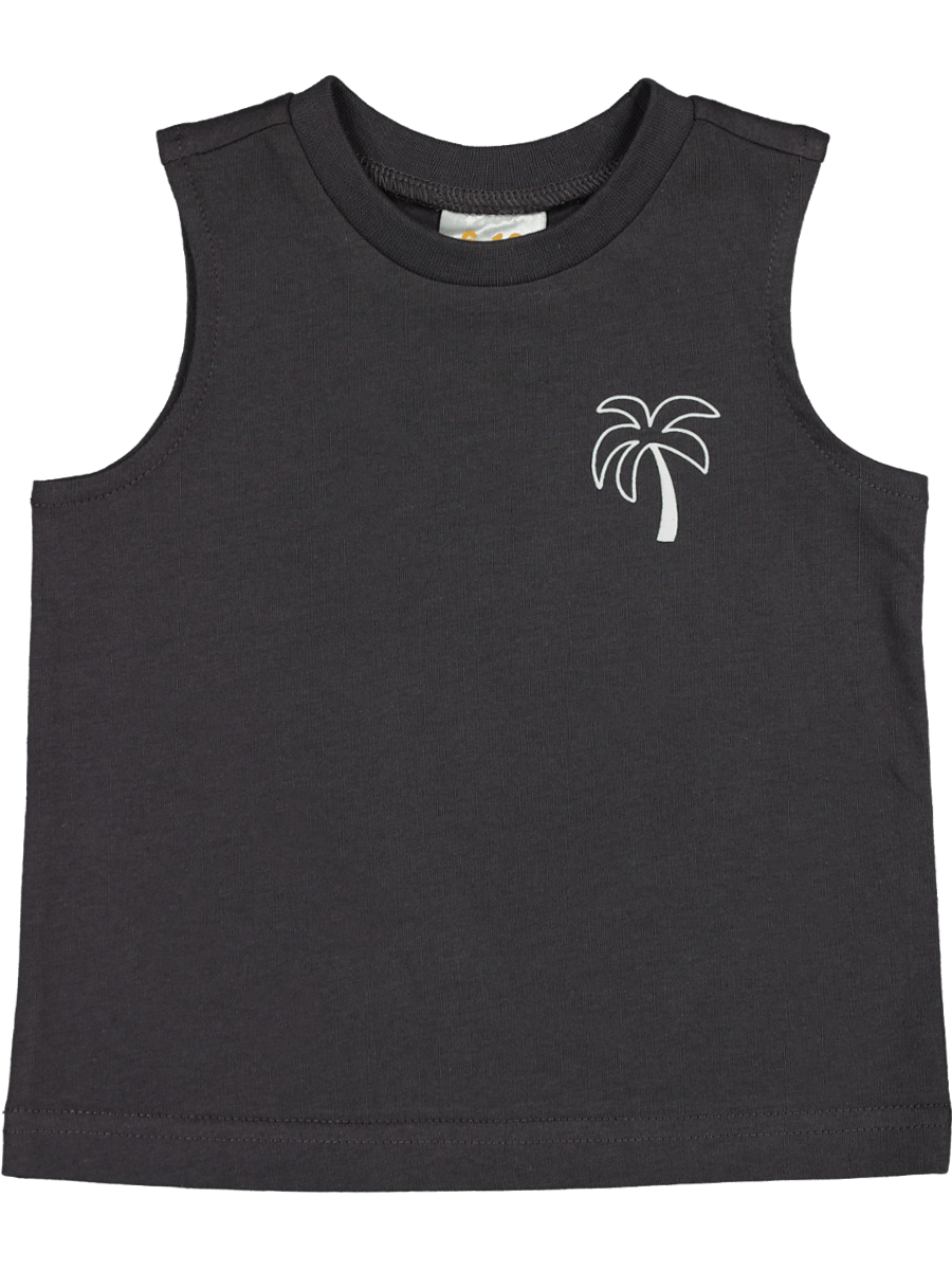 Black Printed Vest