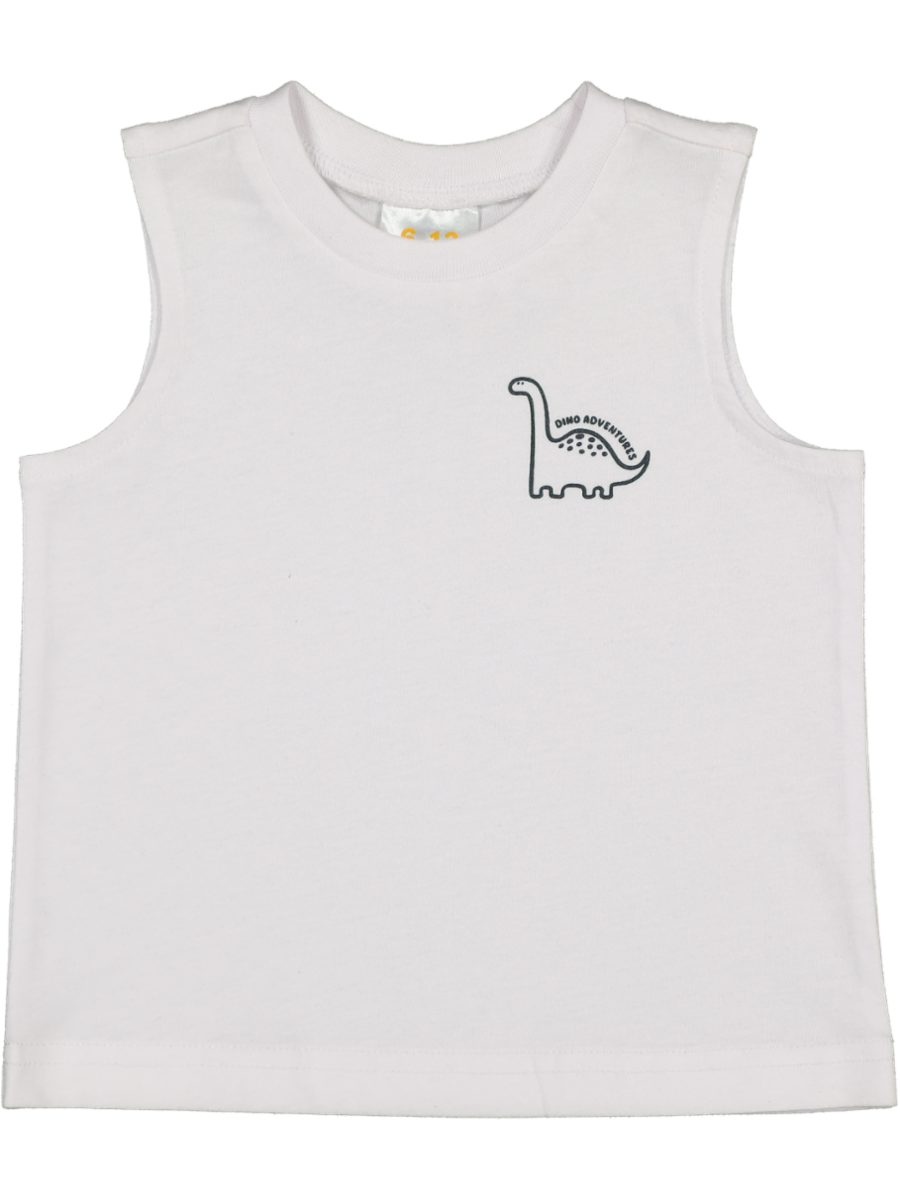 White Printed Vest