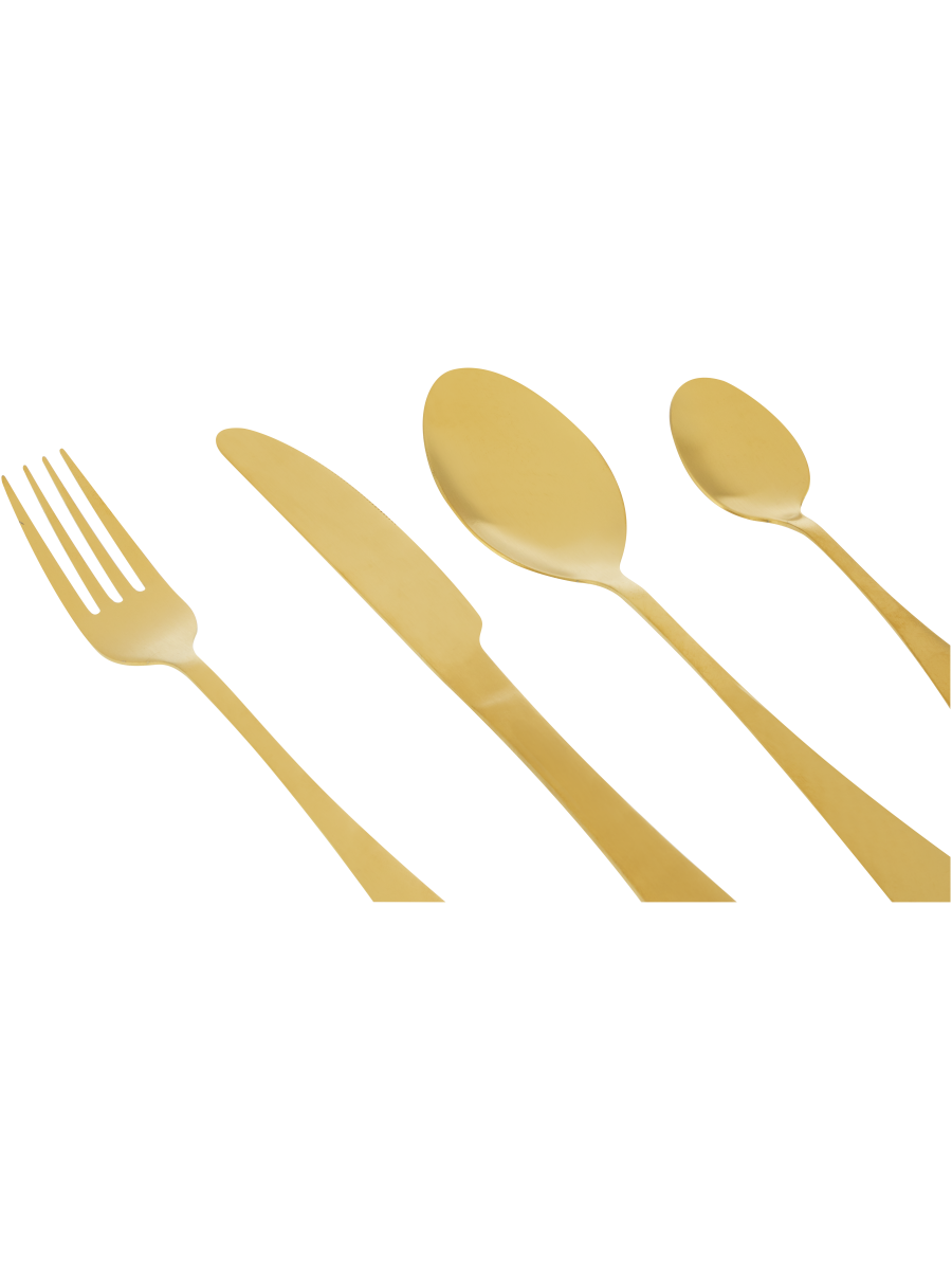 16 Piece Gold Cutlery Set