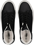 Black And White Lace Up Sneakers