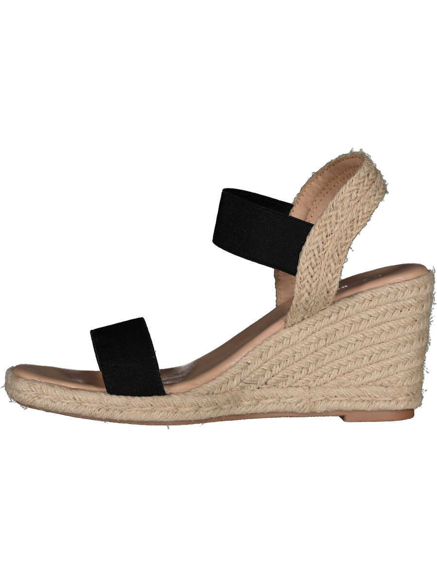 Black Wedge Sandals