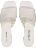 Matte White Mule Heel