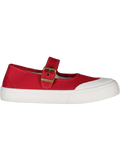Red Canvas Mary Jane
