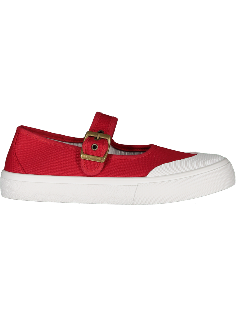 Red Canvas Mary Jane