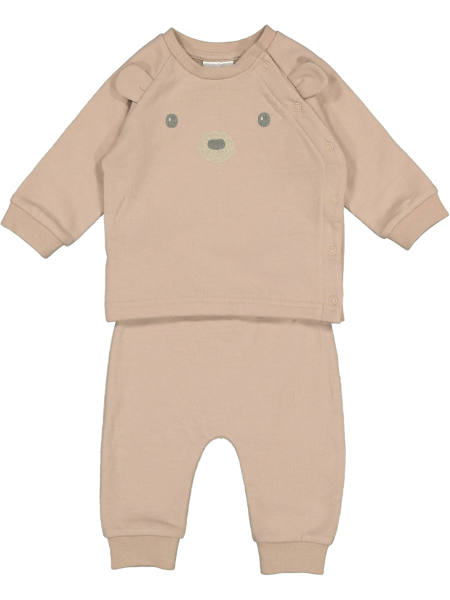 Long Sleeve Top And Pants Brown 2 Piece Set