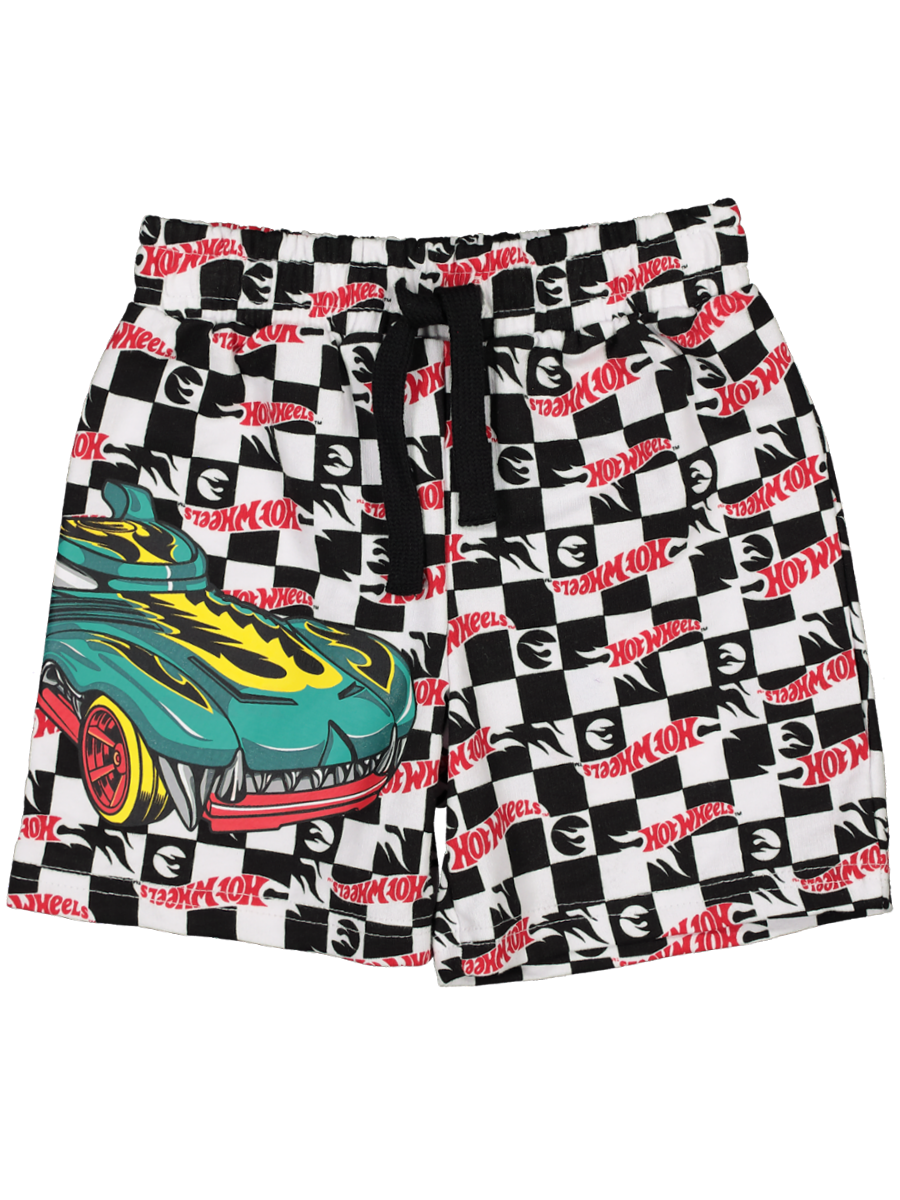 Hot Wheels Black And White Shorts