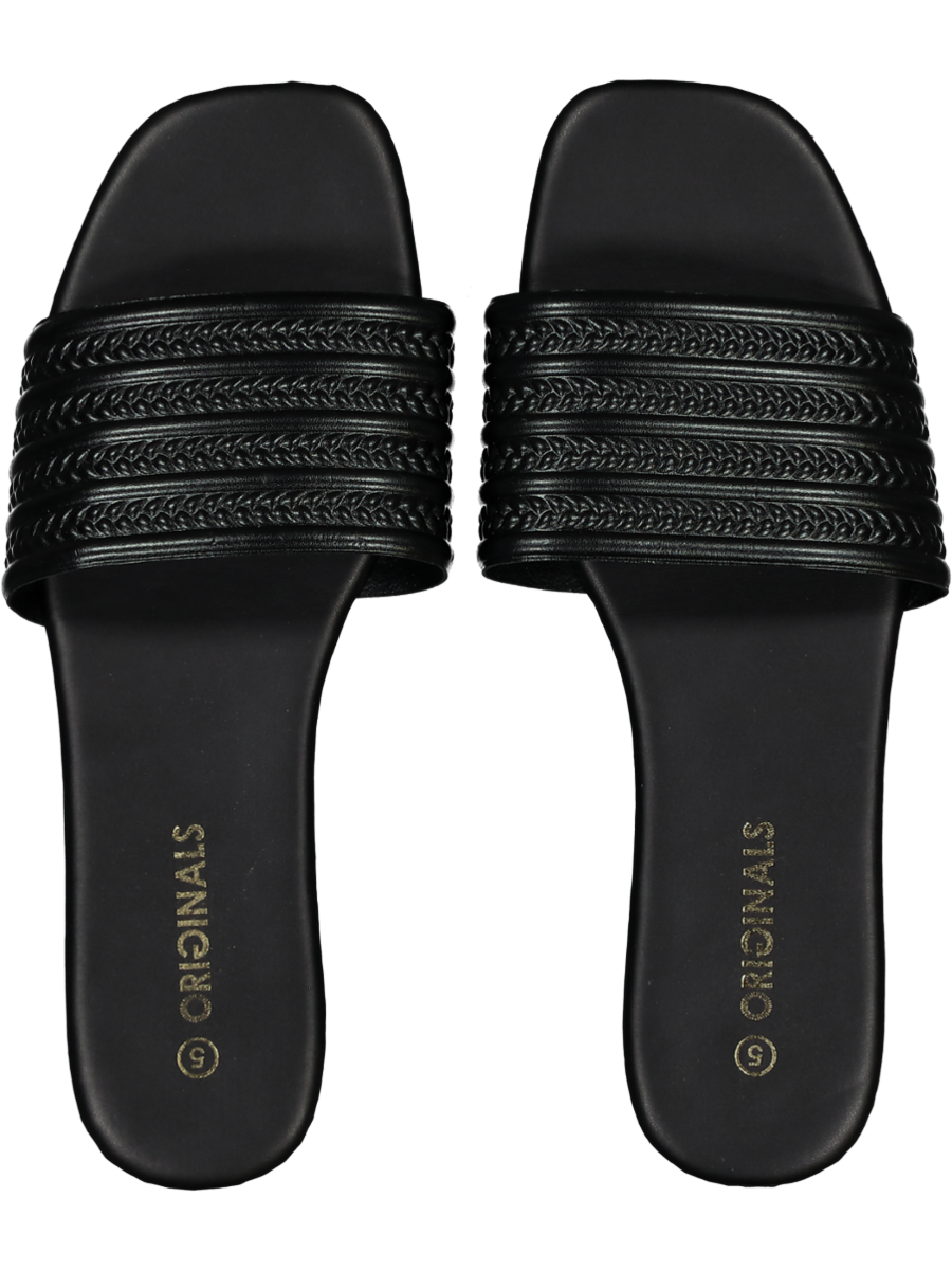 Black Flat Sandals