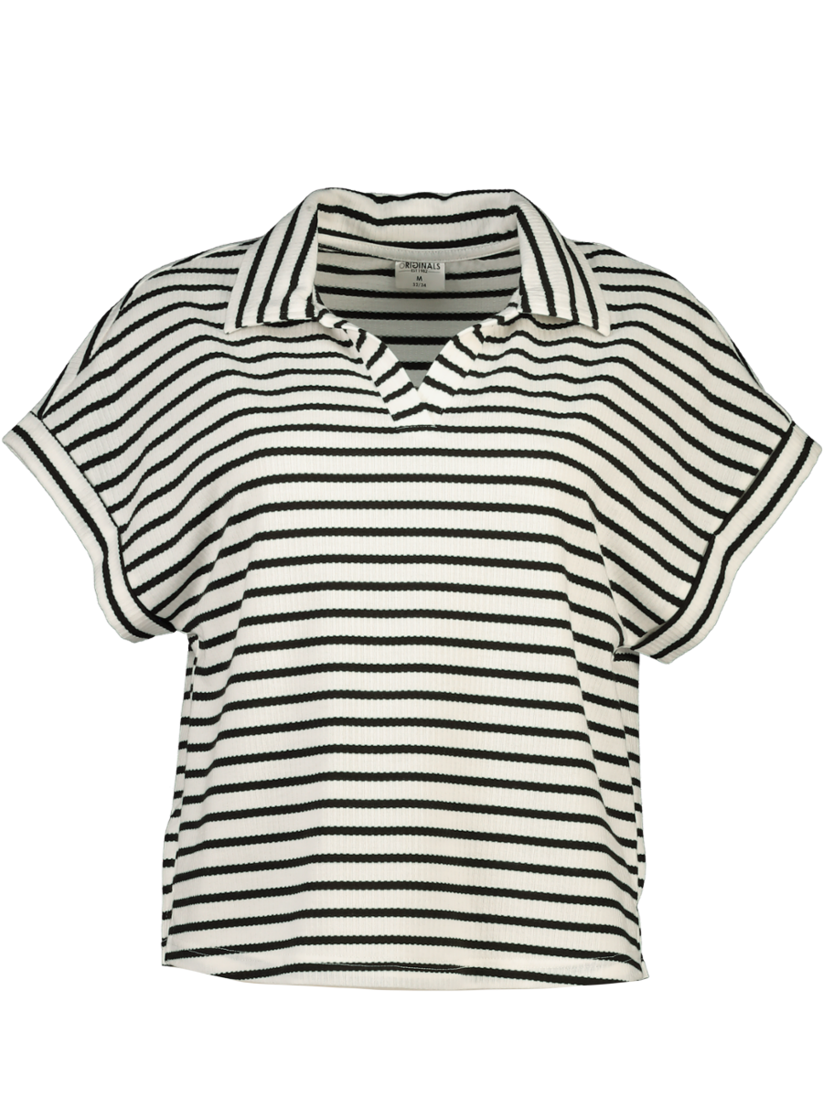 Collared Stripe Top