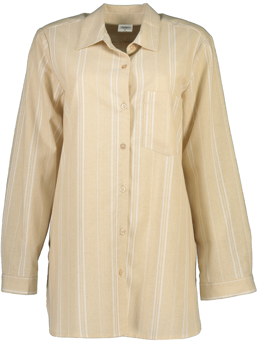 Stripe Woven Boyfriend Shirt